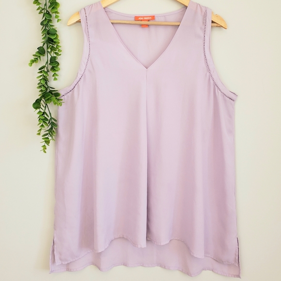 Joe Fresh Lavender V-Neck Blouse - Picture 1 of 3